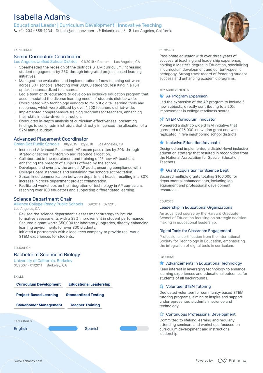 Classic monochrome resume template for executives